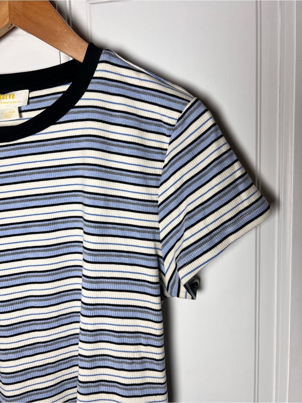 Maeve Navy and White Striped Short-Sleeve Crewneck Tee - Picture 5 of 12